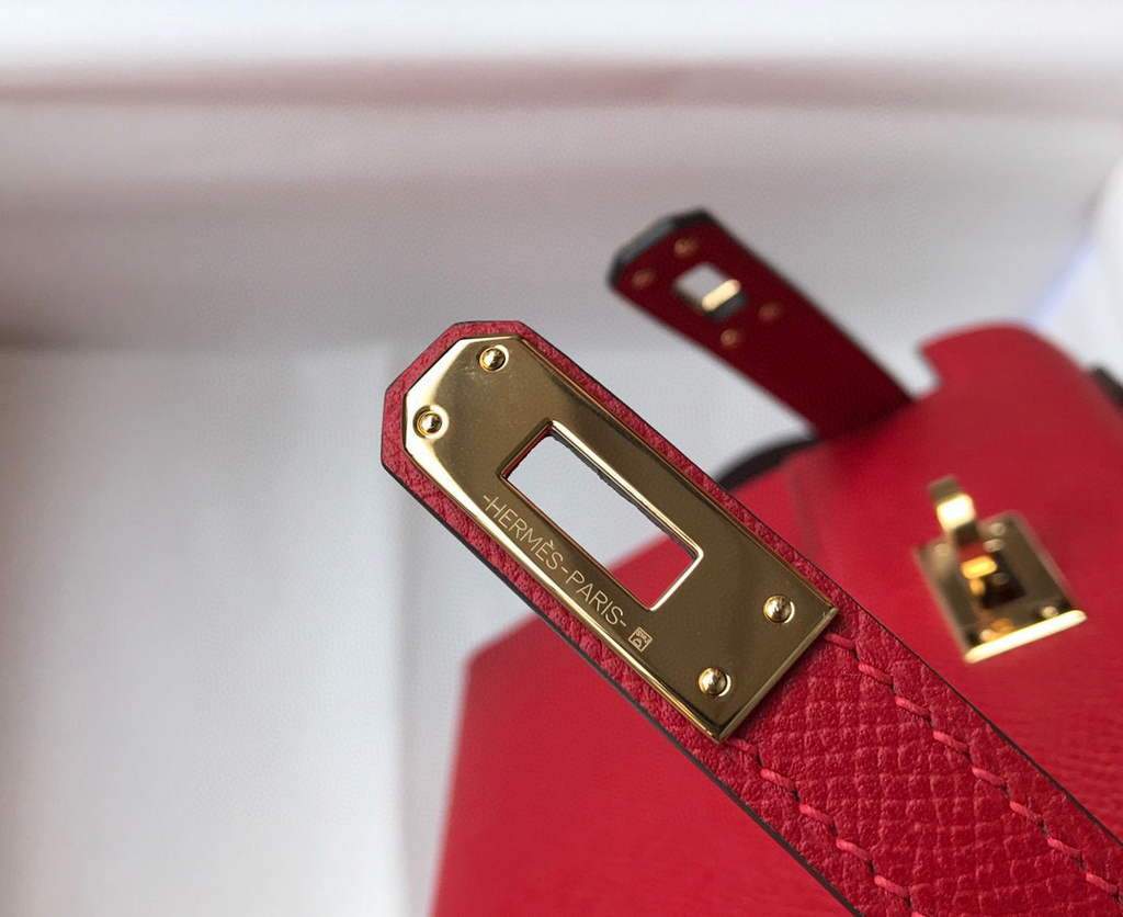 Replica Hermes Kelly Bag Hermes 19CM Epsom Shoulder Mini Bag Red 20465