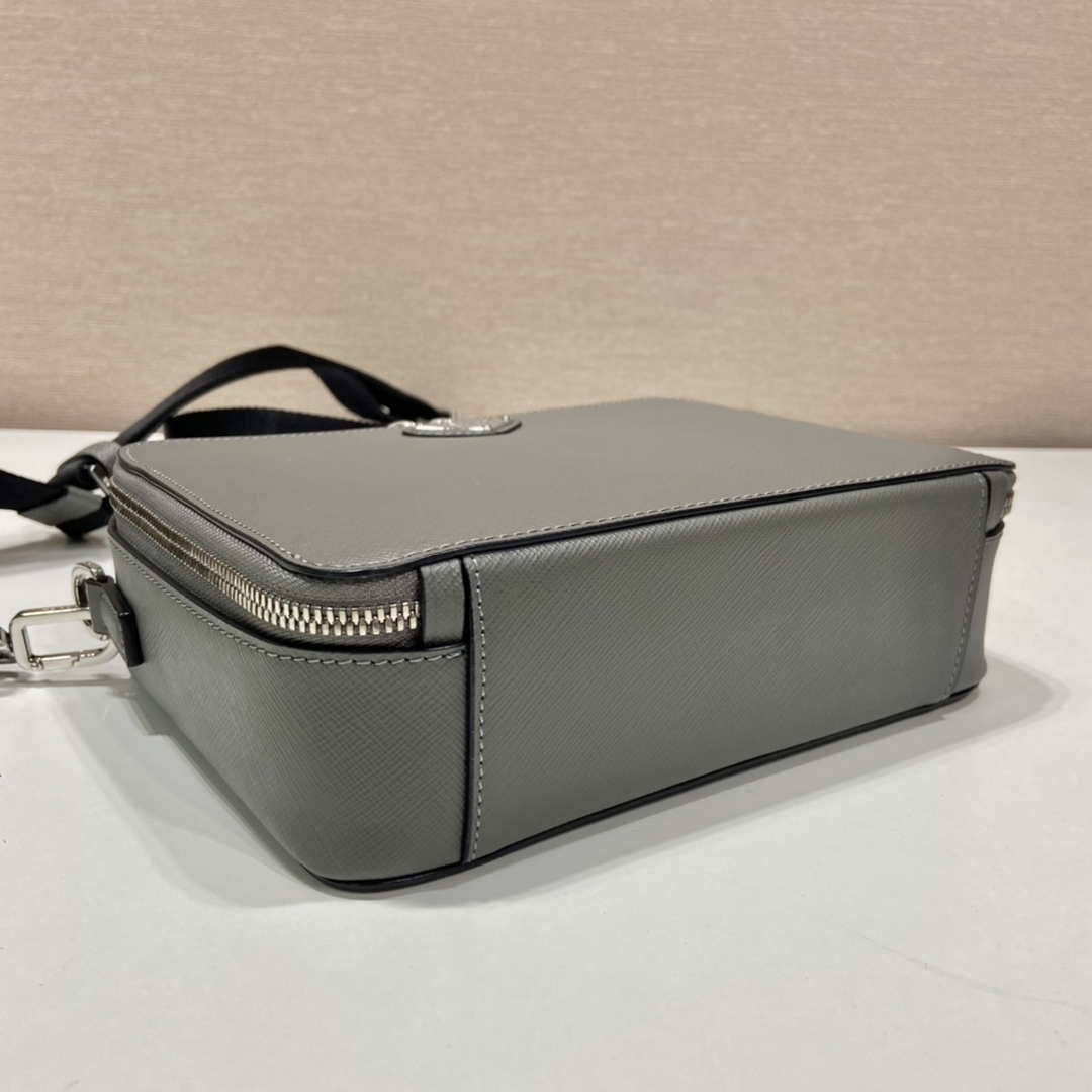 Replica Prada 2VH069 Brique Saffiano leather bag Gray
