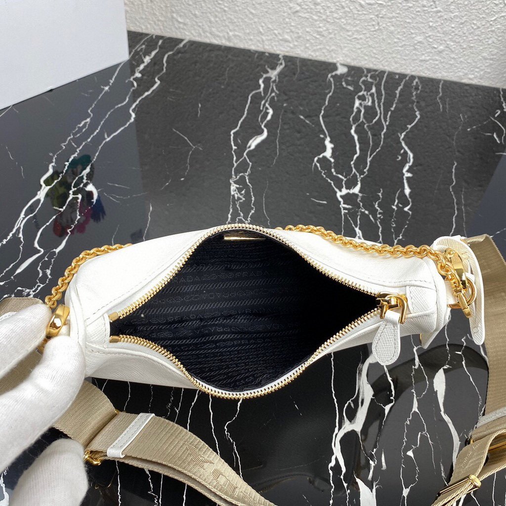 Replica Prada 1BH204 Prada Re-Edition 2005 Saffiano leather Bag in White