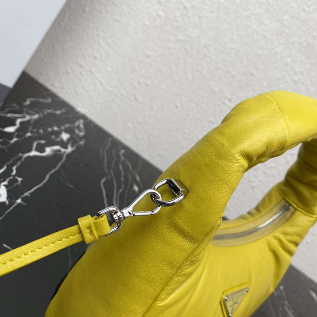 Replica Prada 1BA384 Prada Soft Padded Nappa Leather Mini Bag Yellow