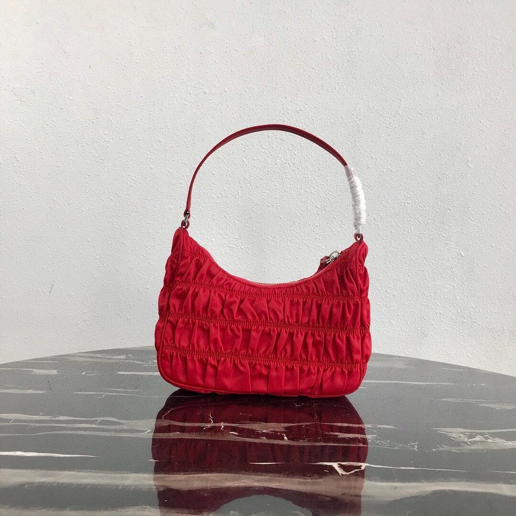 Replica Prada 1NE204 Prada Nylon and Saffiano Leather Mini Bag in Red