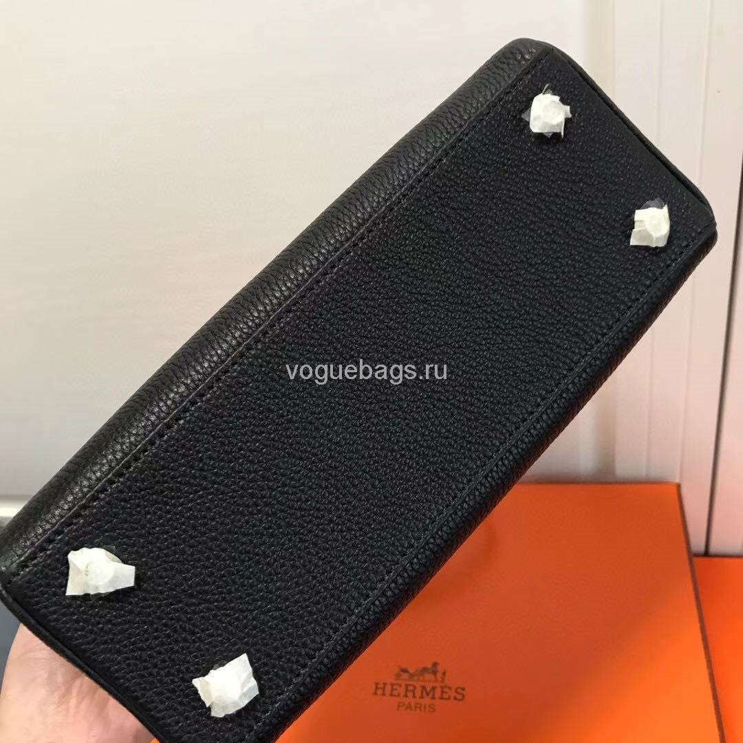 Replica Hermes Kelly Danse 20318 Designer Tote Shoulder Strap Bag 28 32cm Black