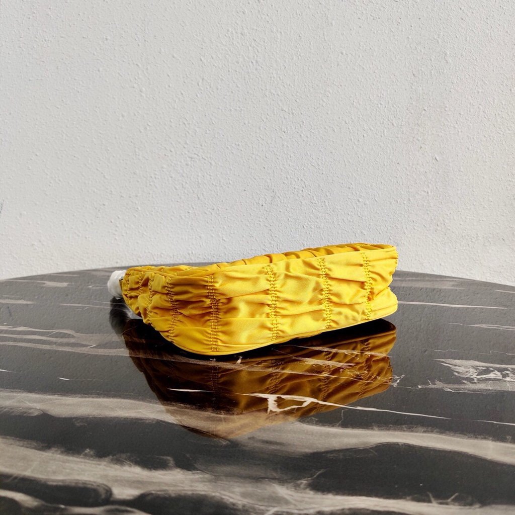 Replica Prada 1NE204 Prada Nylon and Saffiano Leather Mini Bag in Yellow
