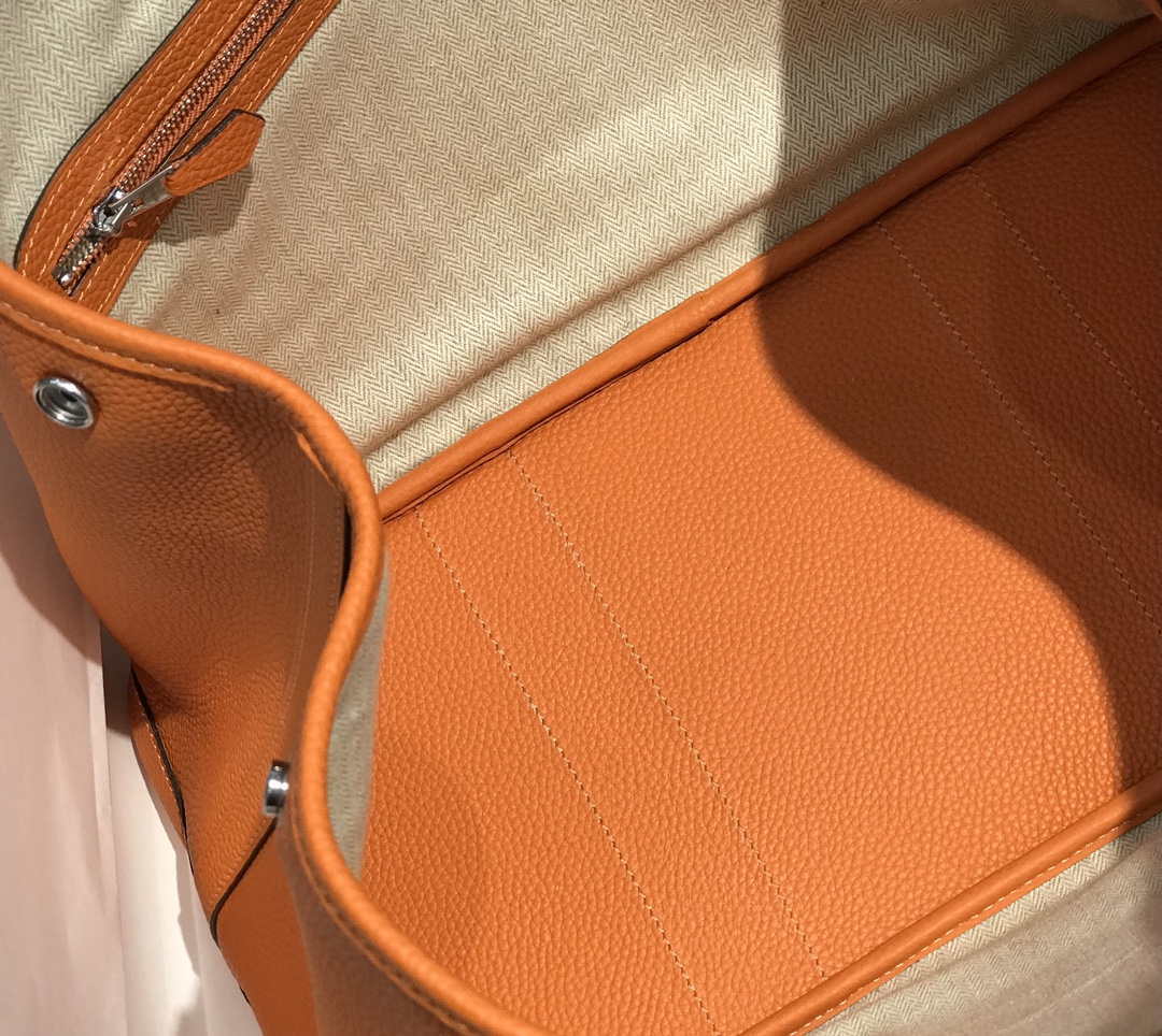 Replica Hermes Orange Clemence Garden Party 30cm Bag H239039