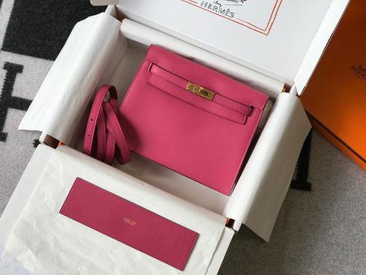 Replica Hermes Kelly Danse 22cm Leather Bag 20351 Plum
