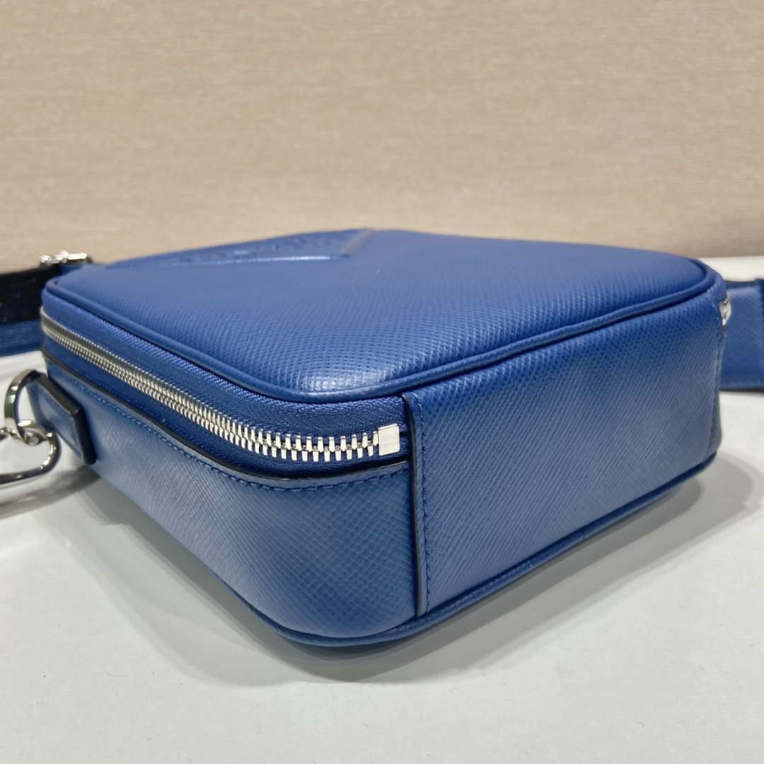 Replica Prada 2VH154 Saffiano leather shoulder bag Blue
