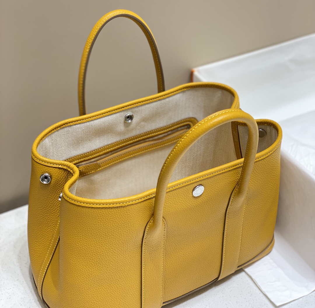 Replica Hermes Yellow Clemence Garden Party 30cm Bag H239041