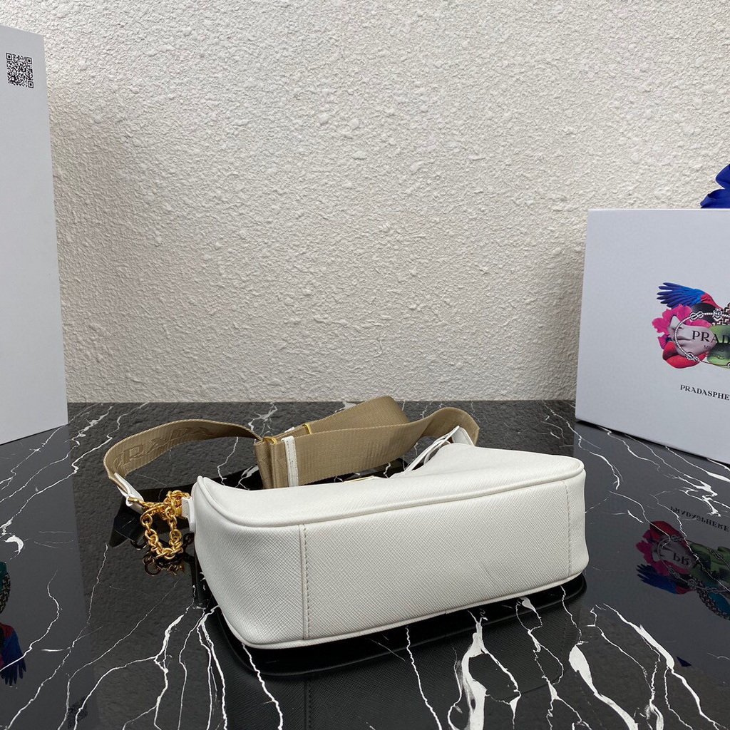 Replica Prada 1BH204 Prada Re-Edition 2005 Saffiano leather Bag in White