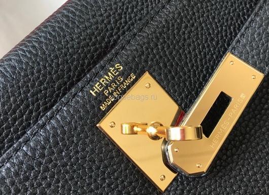 Replica Hermes Kelly Danse 20318 Designer Tote Shoulder Strap Bag 28 32cm Black