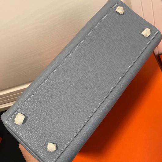 Replica Hermes Kelly Danse 20309 Designer Tote Shoulder Strap Bag Lake Blue