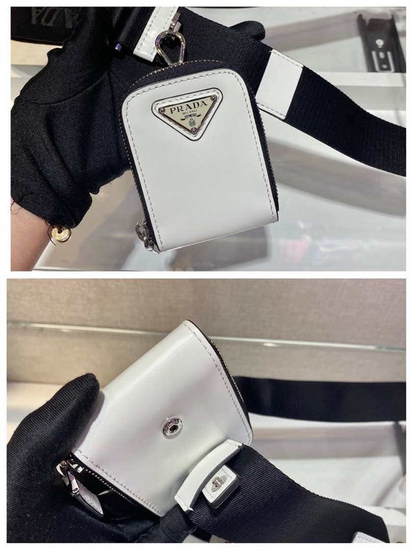 Replica Prada 2VH069 Brique Saffiano Smooth leather bag White