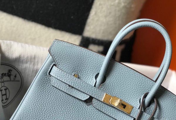 Replica Hermes Birkin Designer Tote Bag Togo Leather 28335 Light Blue