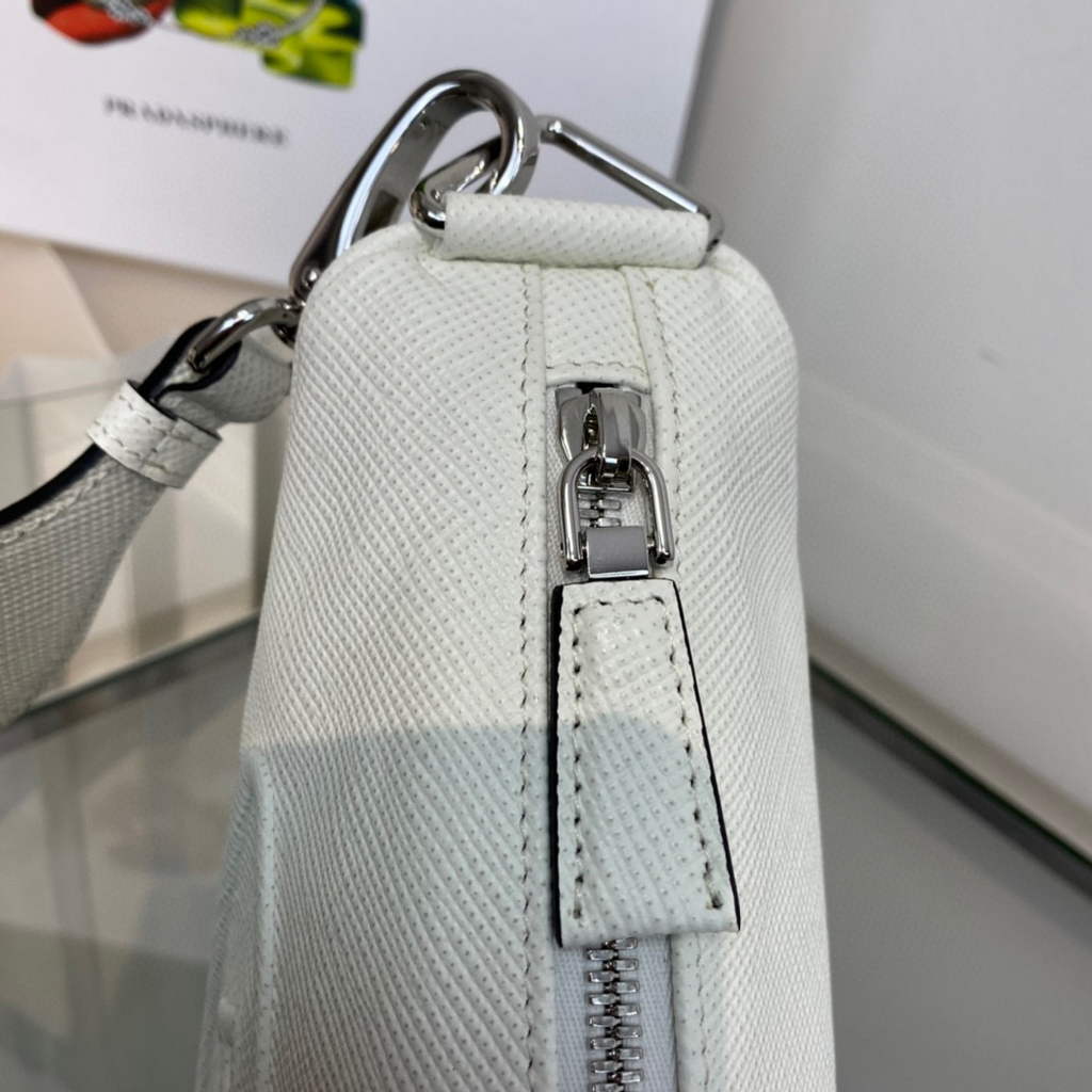 Replica Prada Saffiano Prada Triangle bag 2VH155 White