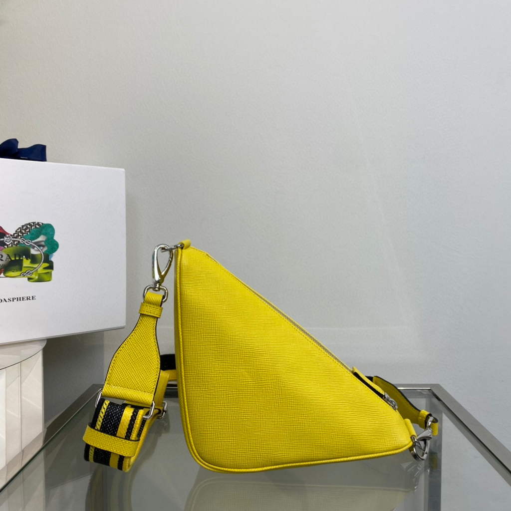 Replica Prada Saffiano Prada Triangle bag 2VH155 Yellow