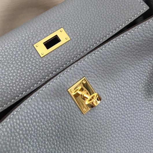 Replica Hermes Kelly Danse 20309 Designer Tote Shoulder Strap Bag Lake Blue