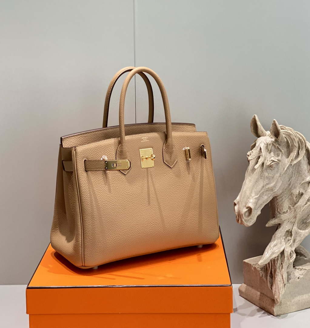 Replica Hermes Birkin Designer Tote Bag Togo Leather 28567 Camel