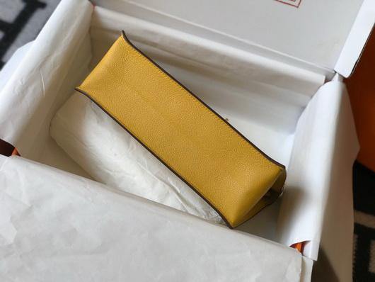Replica Hermes Kelly Danse 22cm Leather Bag 20357 Yellow