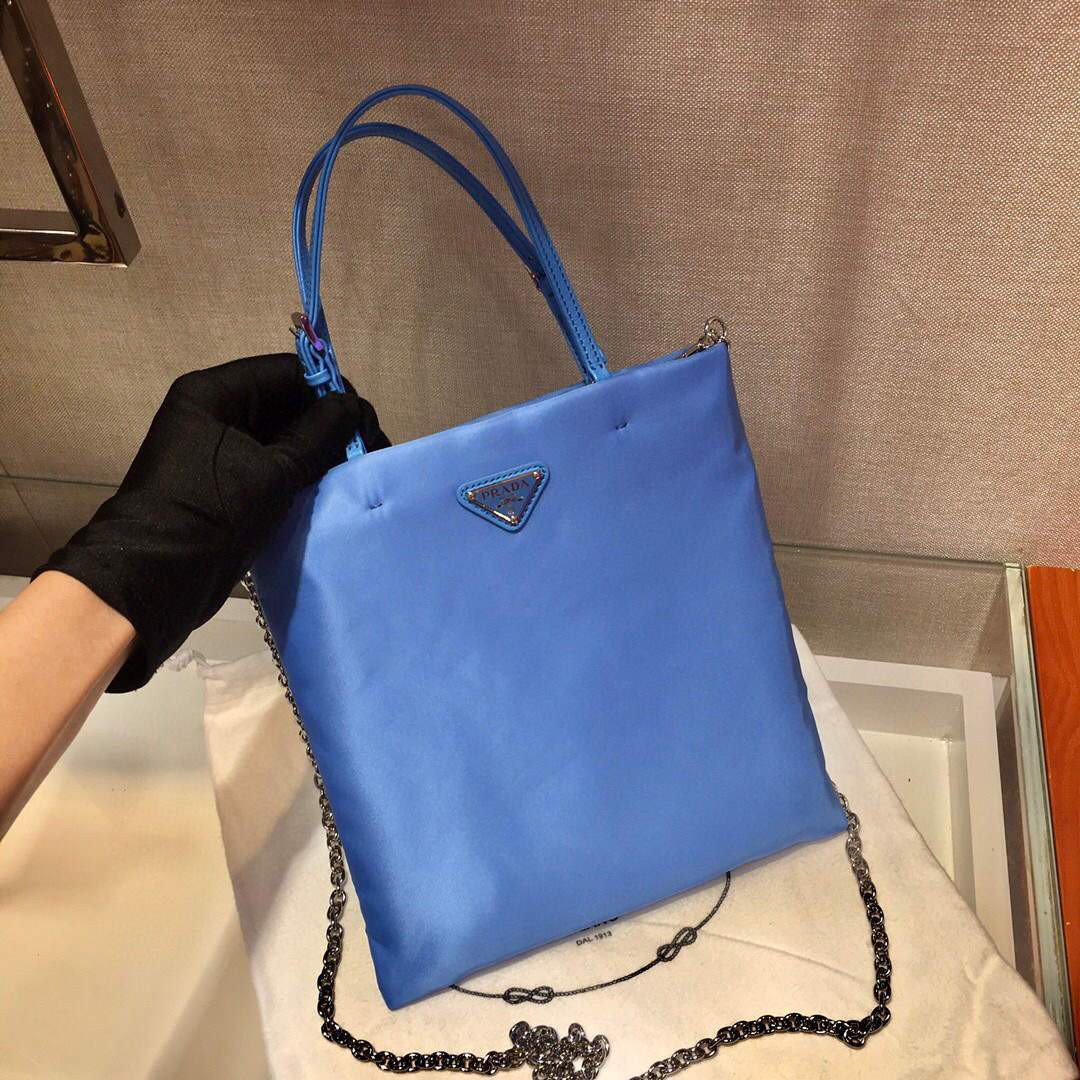 Replica Prada 1BA252 Nylon Handbag Blue
