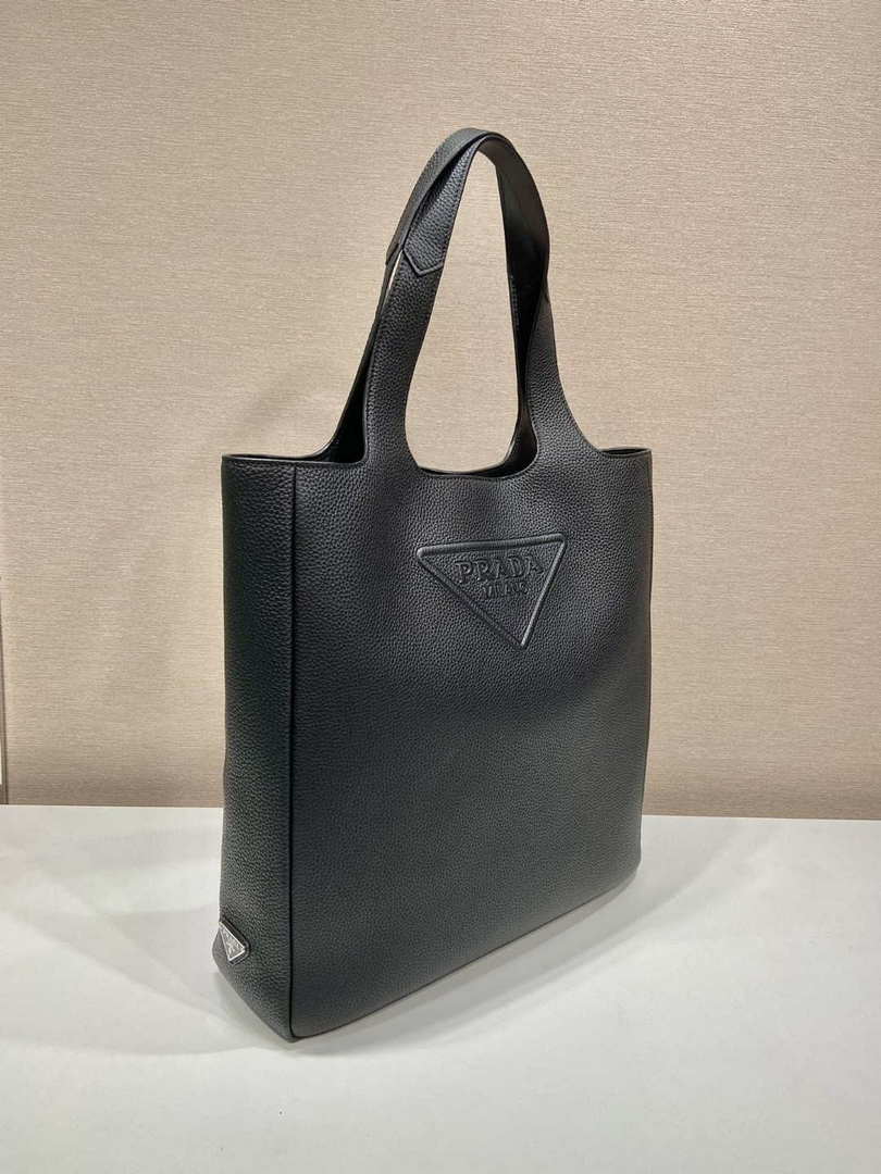 Replica Prada 2VG092 Leather Tote Shoulder Bags Black