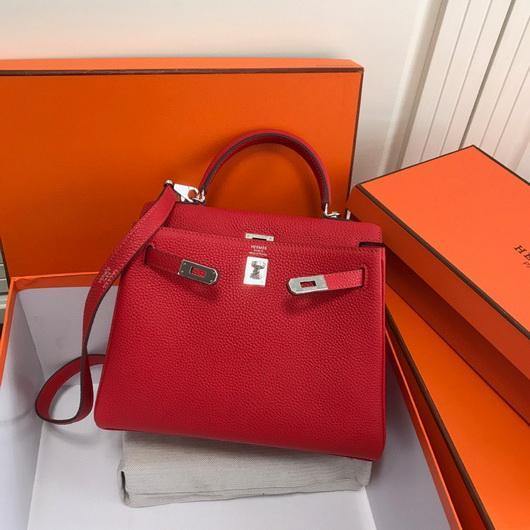 Replica Hermes Kelly Danse 20307 Designer Tote Shoulder Strap Bag Red