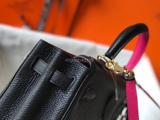 Replica Hermes Kelly Danse 20318 Designer Tote Shoulder Strap Bag 28 32cm Black