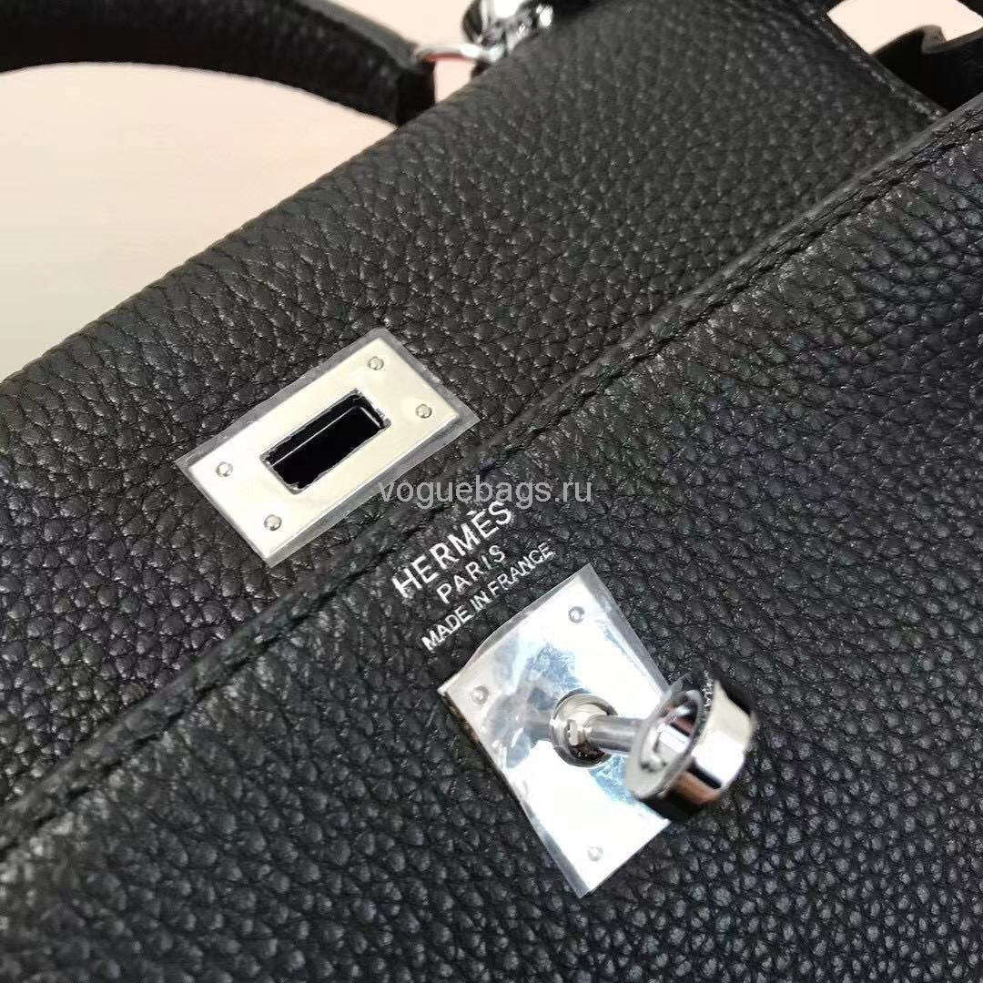 Replica Hermes Kelly Danse 20318 Designer Tote Shoulder Strap Bag 28 32cm Black