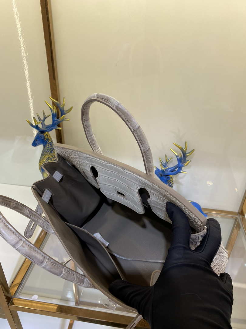 Replica Hermes Birkin Designer Tote Bag Himalaya Crocodile Leather H99820