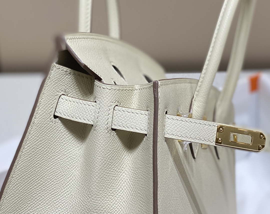 Replica Hermes Birkin Designer Tote Bag Epsom Leather 28388 Milkshake white