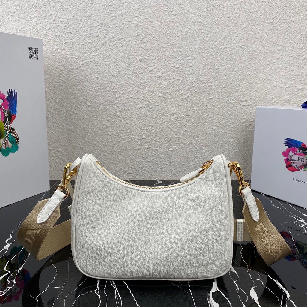 Replica Prada 1BH204 Prada Re-Edition 2005 Saffiano leather Bag in White