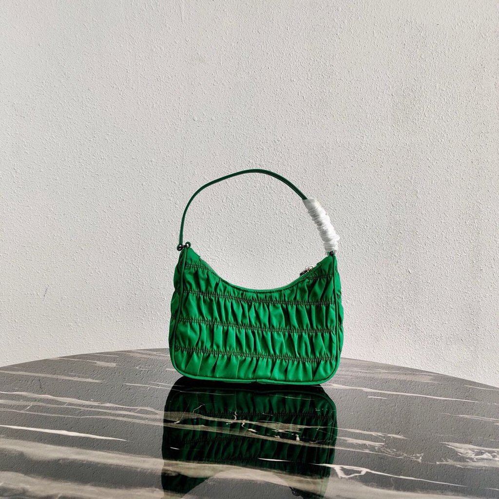 Replica Prada 1NE204 Prada Nylon and Saffiano Leather Mini Bag in Green