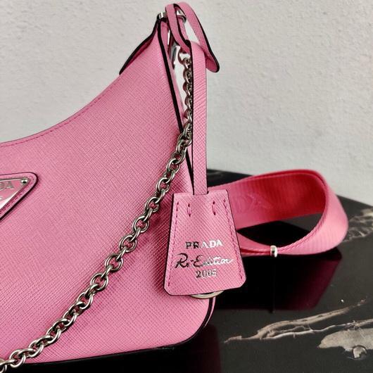 Replica Prada 1BH204 Prada Re-Edition 2005 Saffiano leather Bag in Pink