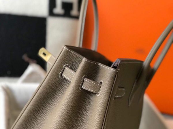 Replica Hermes Birkin Designer Tote Bag Togo Leather 28333 Elephant Grey