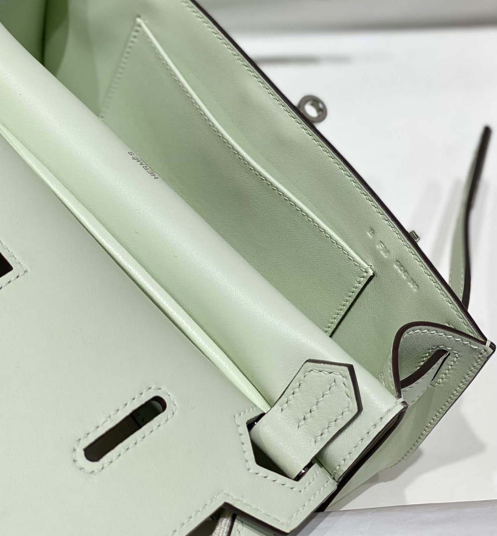 Replica Hermes 316413 Jyspiere Leather Hermes bags Light Green H900919