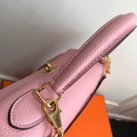 Replica Hermes Kelly Danse 20306 Designer Tote Shoulder Strap Bag Pink