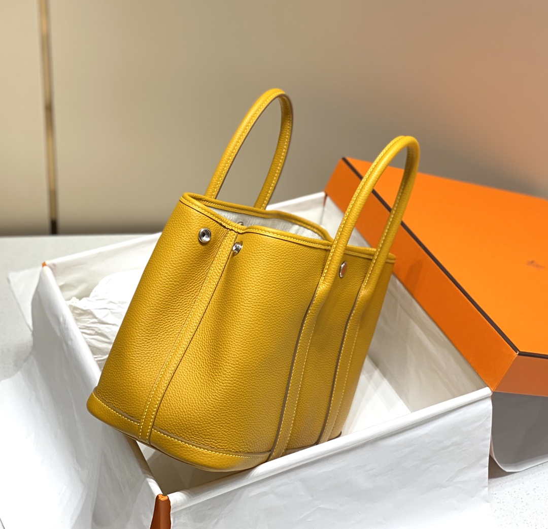 Replica Hermes Yellow Clemence Garden Party 30cm Bag H239041
