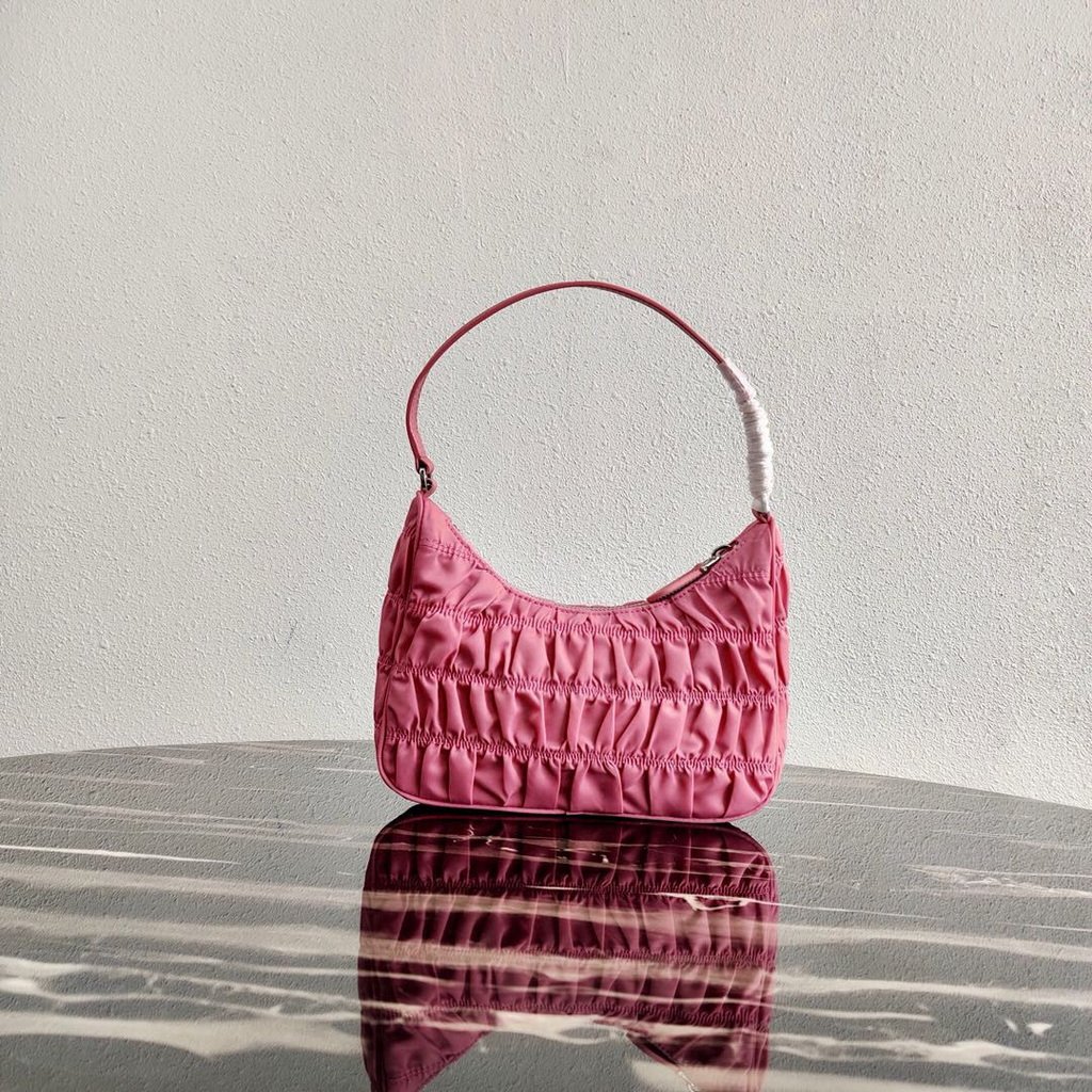 Replica Prada 1NE204 Prada Nylon and Saffiano Leather Mini Bag in Pink