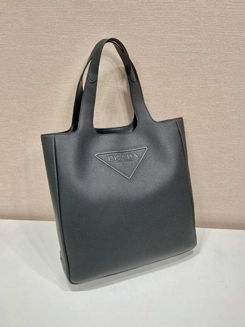 Replica Prada 2VG092 Leather Tote Shoulder Bags Black