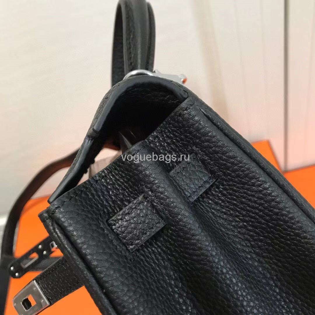 Replica Hermes Kelly Danse 20318 Designer Tote Shoulder Strap Bag 28 32cm Black
