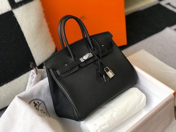 Replica Hermes Birkin Designer Tote Bag Togo Leather 28334 Black