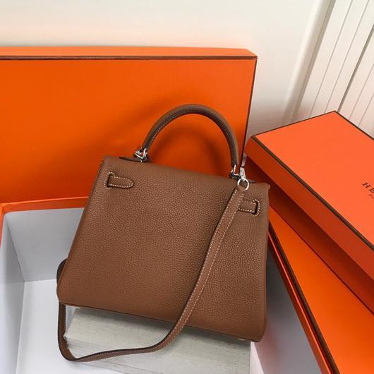 Replica Hermes Kelly Danse 20316 Designer Tote Shoulder Strap Bag Tan