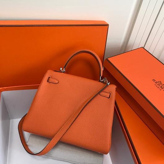 Replica Hermes Kelly Danse 20313 Designer Tote Shoulder Strap Bag Orange