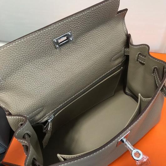 Replica Hermes Kelly Danse 20315 Designer Tote Shoulder Strap Bag Apricot