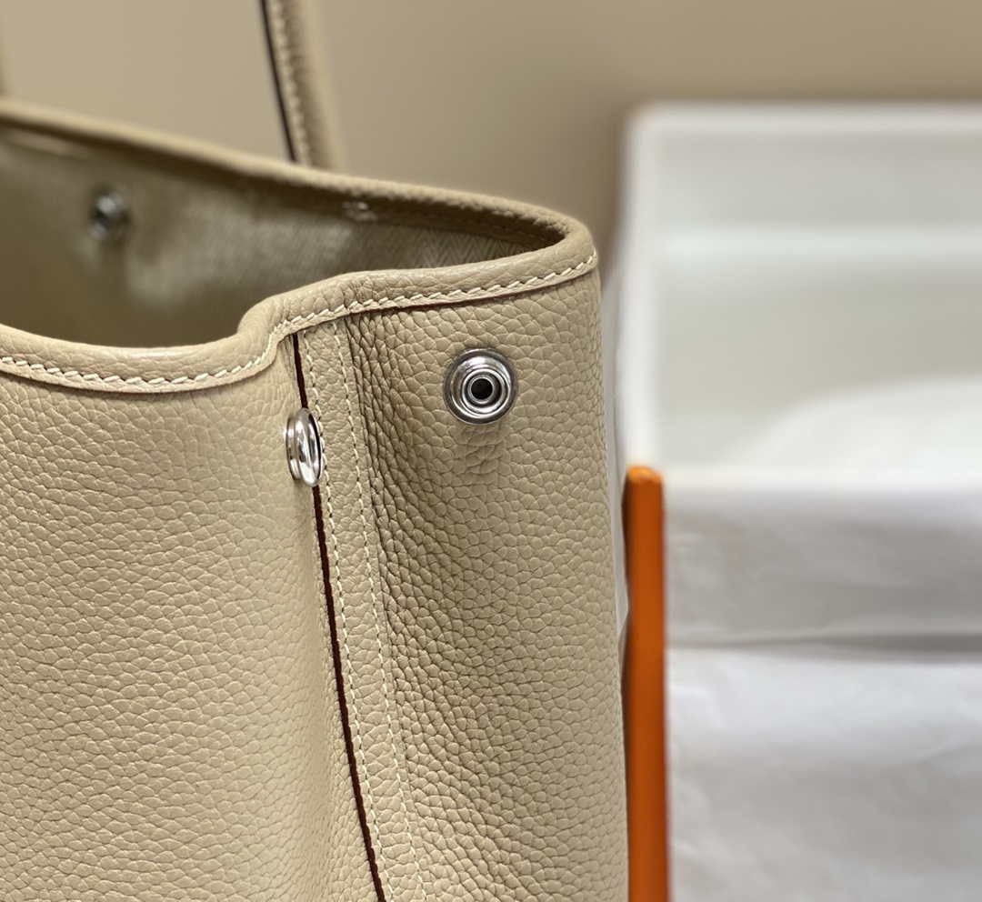 Replica Hermes Light Gray Clemence Garden Party 30cm Bag H239045