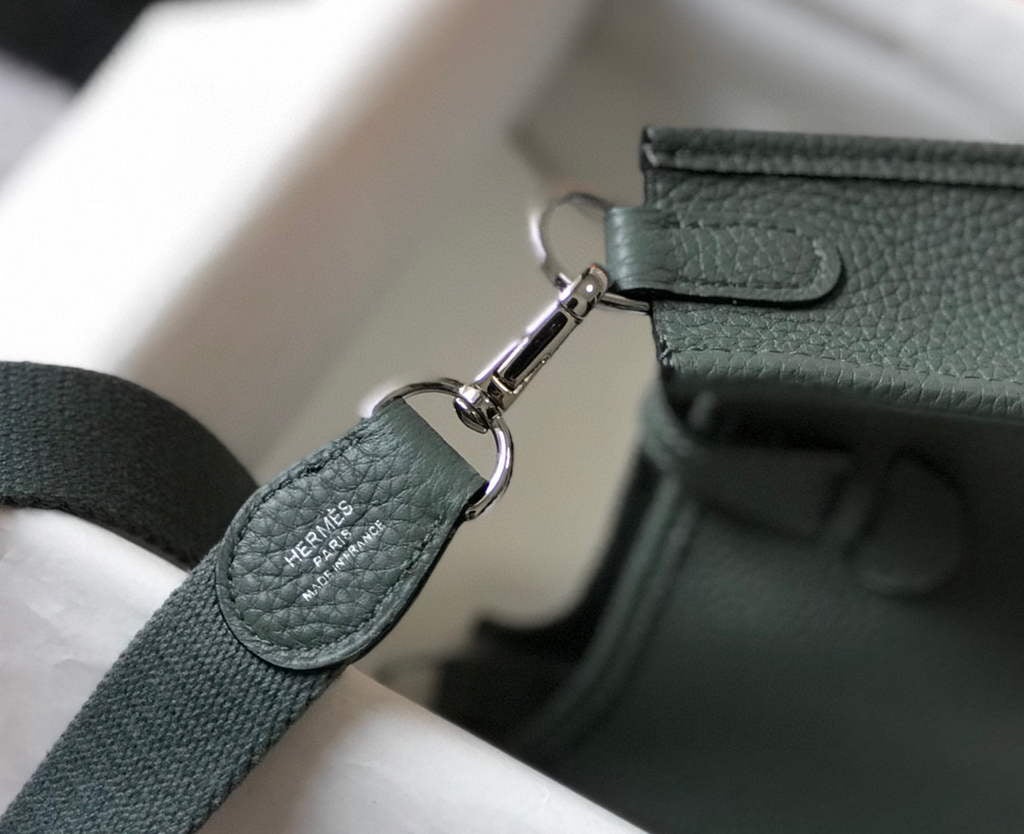 Replica Hermes Evelyne Bag Designer Hermes Mini Crossbody Real Bag 20433 Avocado Green