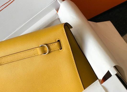 Replica Hermes Kelly Danse 22cm Leather Bag 20357 Yellow
