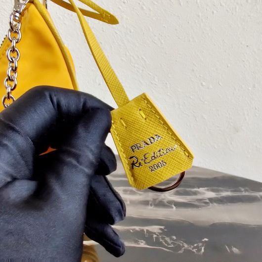 Replica Prada 1BH204 Prada Re-Edition 2005 Nylon Bag Yellow