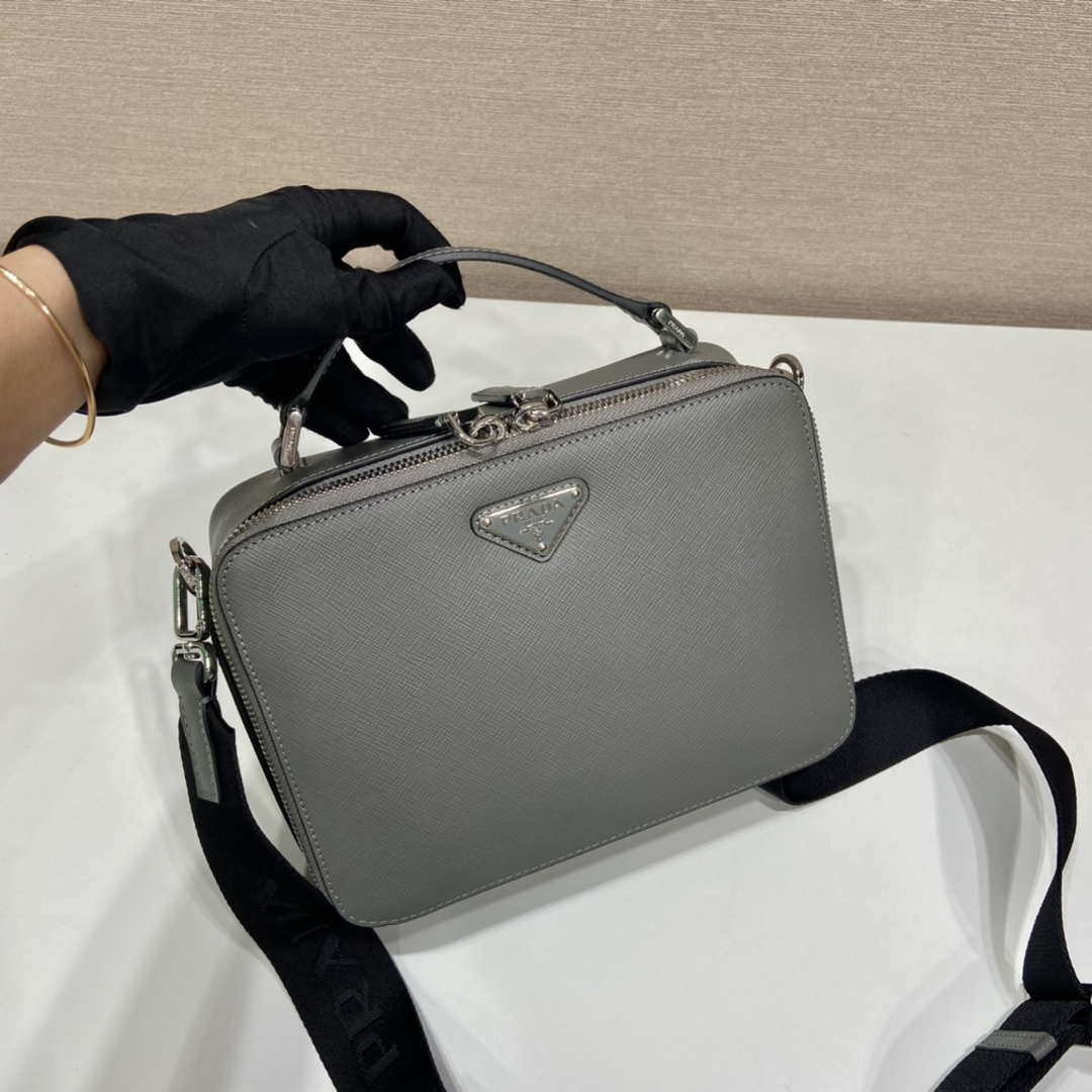 Replica Prada 2VH069 Brique Saffiano leather bag Gray