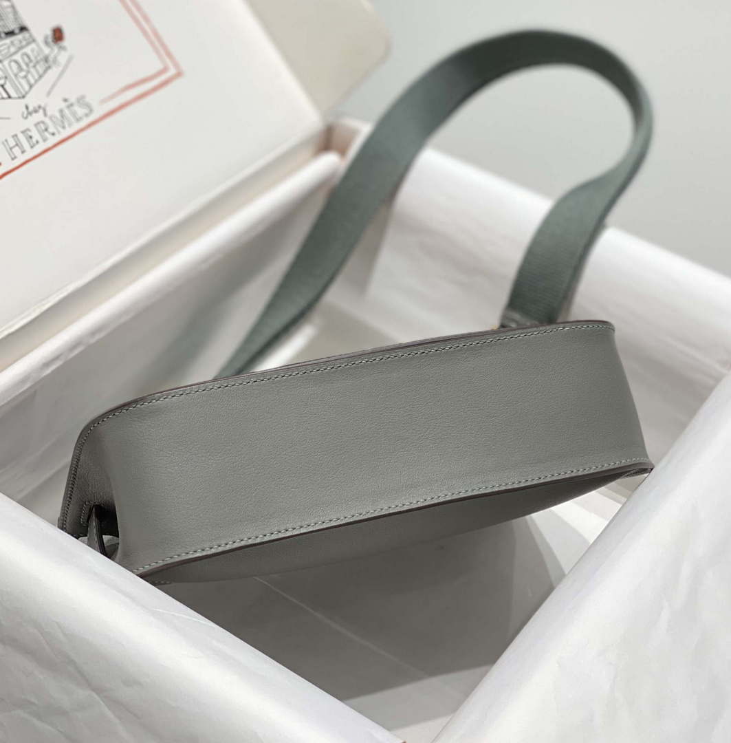 Replica Hermes 316413 Jyspiere Leather Hermes bags Gray h900920
