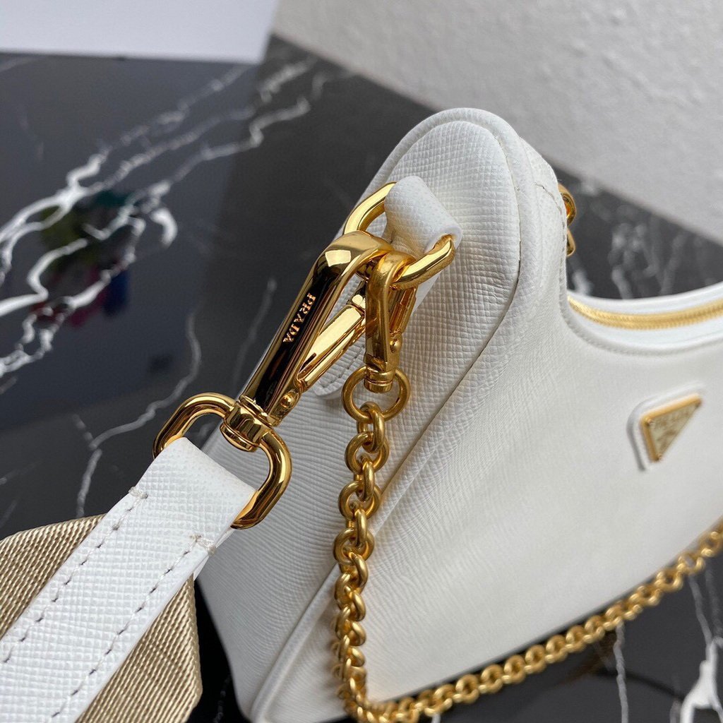 Replica Prada 1BH204 Prada Re-Edition 2005 Saffiano leather Bag in White