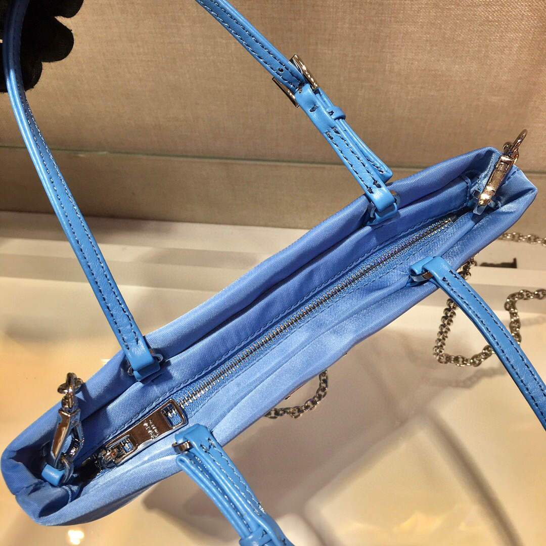 Replica Prada 1BA252 Nylon Handbag Blue